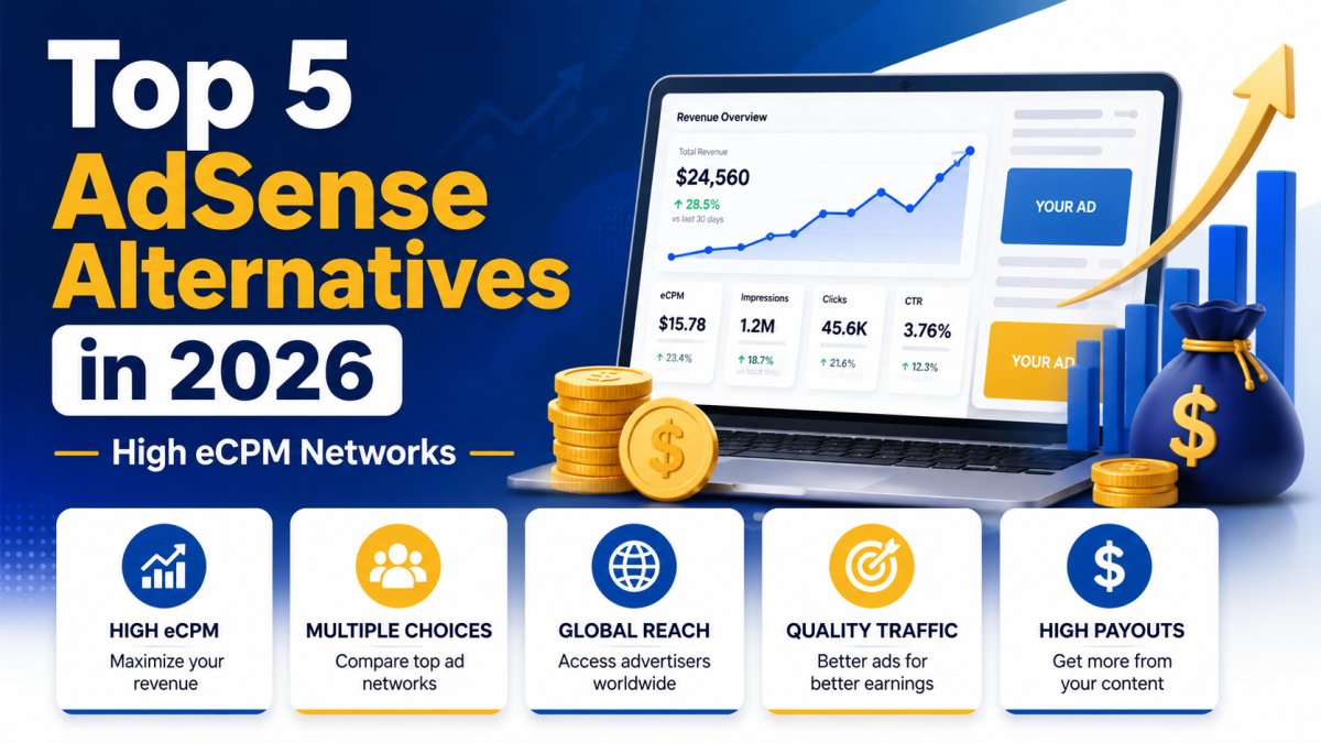 Top 5 AdSense Alternatives in 2026 (High eCPM Networks)